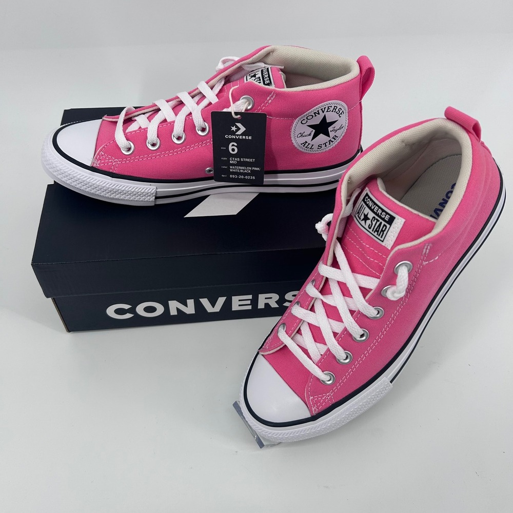 Converse Chuck Taylor All Star Street Mid Watermelon Pink Shoes 6 093-20-0235